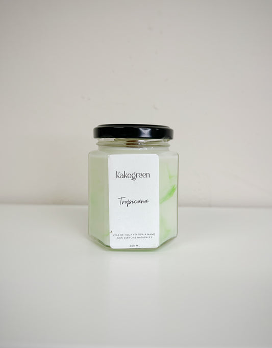 Vela Tropicana · Coco & Lima · Edición Hexagonal