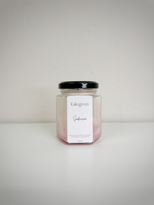 Vela Hexagonal Sakura - Belleza y sensualidad 200ml