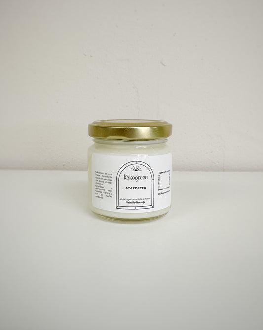 Vela Atardecer - Naranja y vainilla - Cálida suave